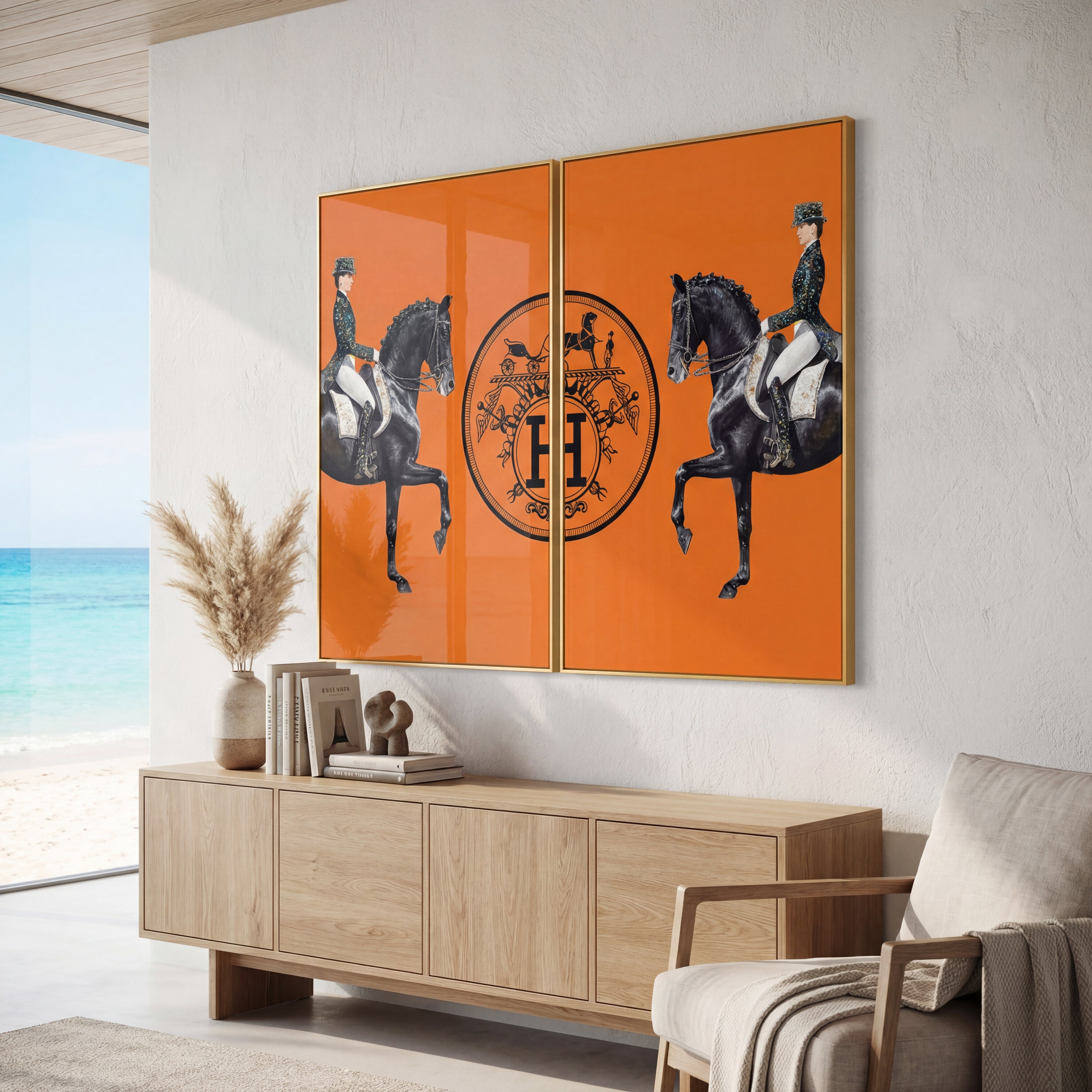 Art Orange Horse